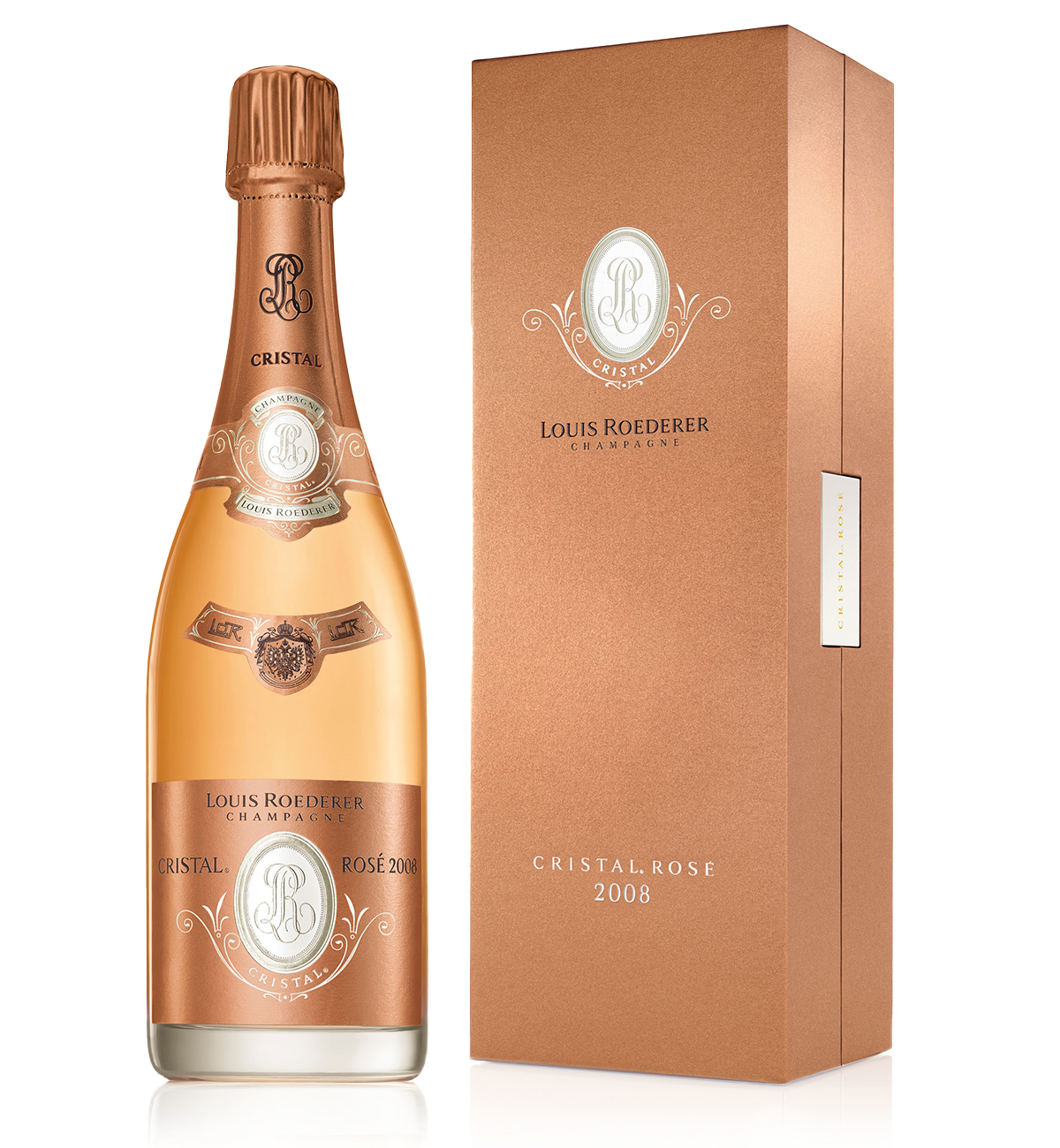 Louis Roederer Cristal Rosé 2008 i gaveæske