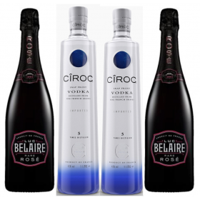 2 x Luc Belaire Rosé + 2 x Ciroc Vodka