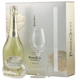 Perrier-Jouët Blanc De Blancs Brut Champagne - gaveæske med 2 glas.